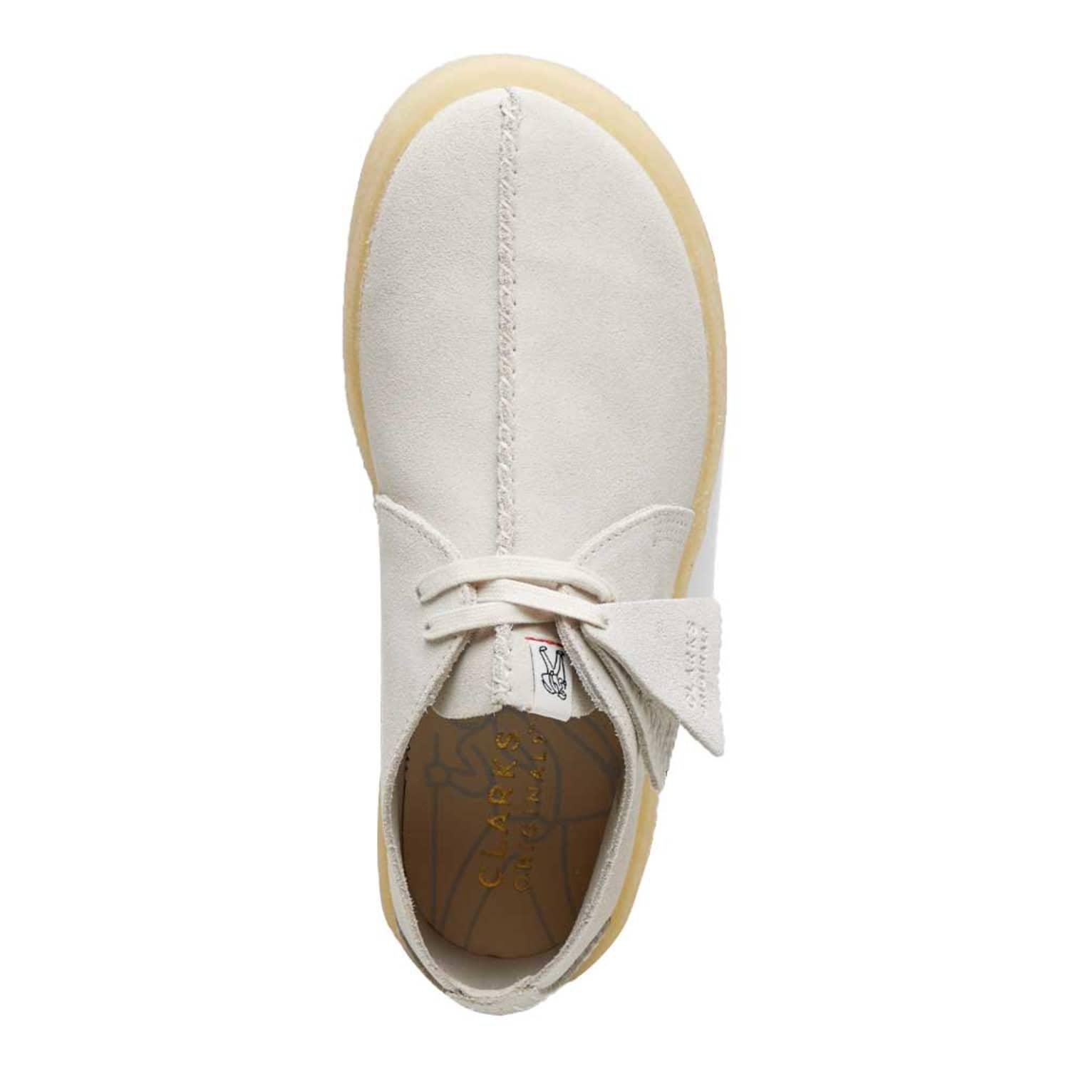 Clarks White Suede Desert Trek Cup Shoes for Men | Lyst