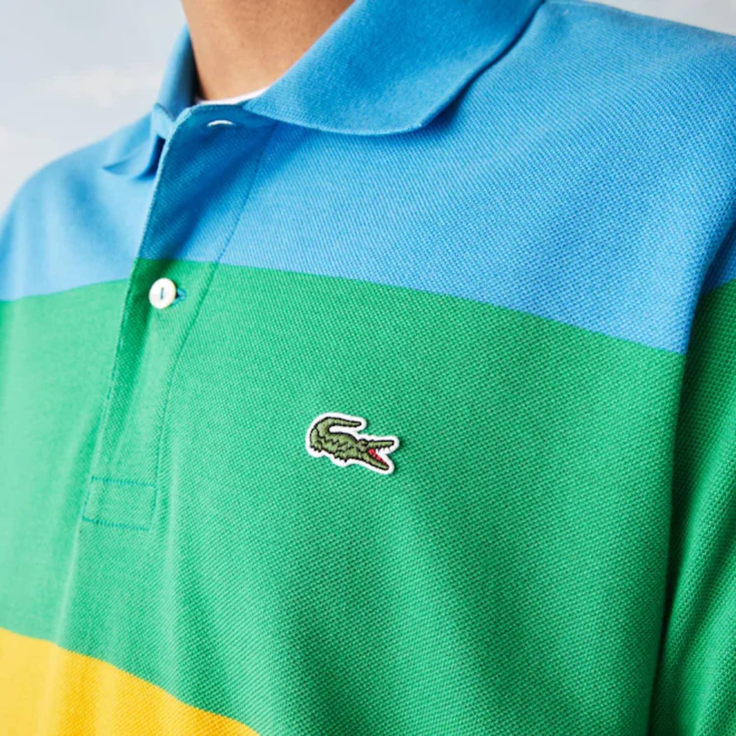 Lacoste X Polaroid Colour Striped Classic Fit Polo Shirt Blue / Green / Yellow / Orange / Red for Men | Lyst