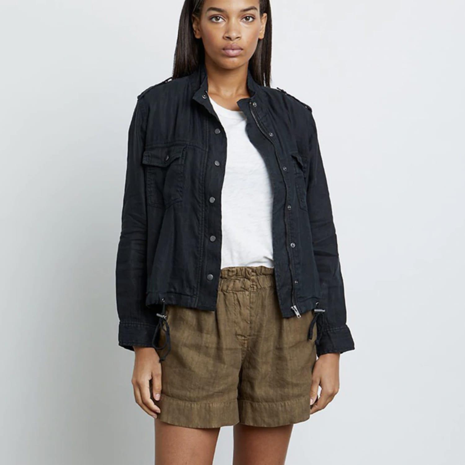 Rails Collins Linen Jacket in Black 