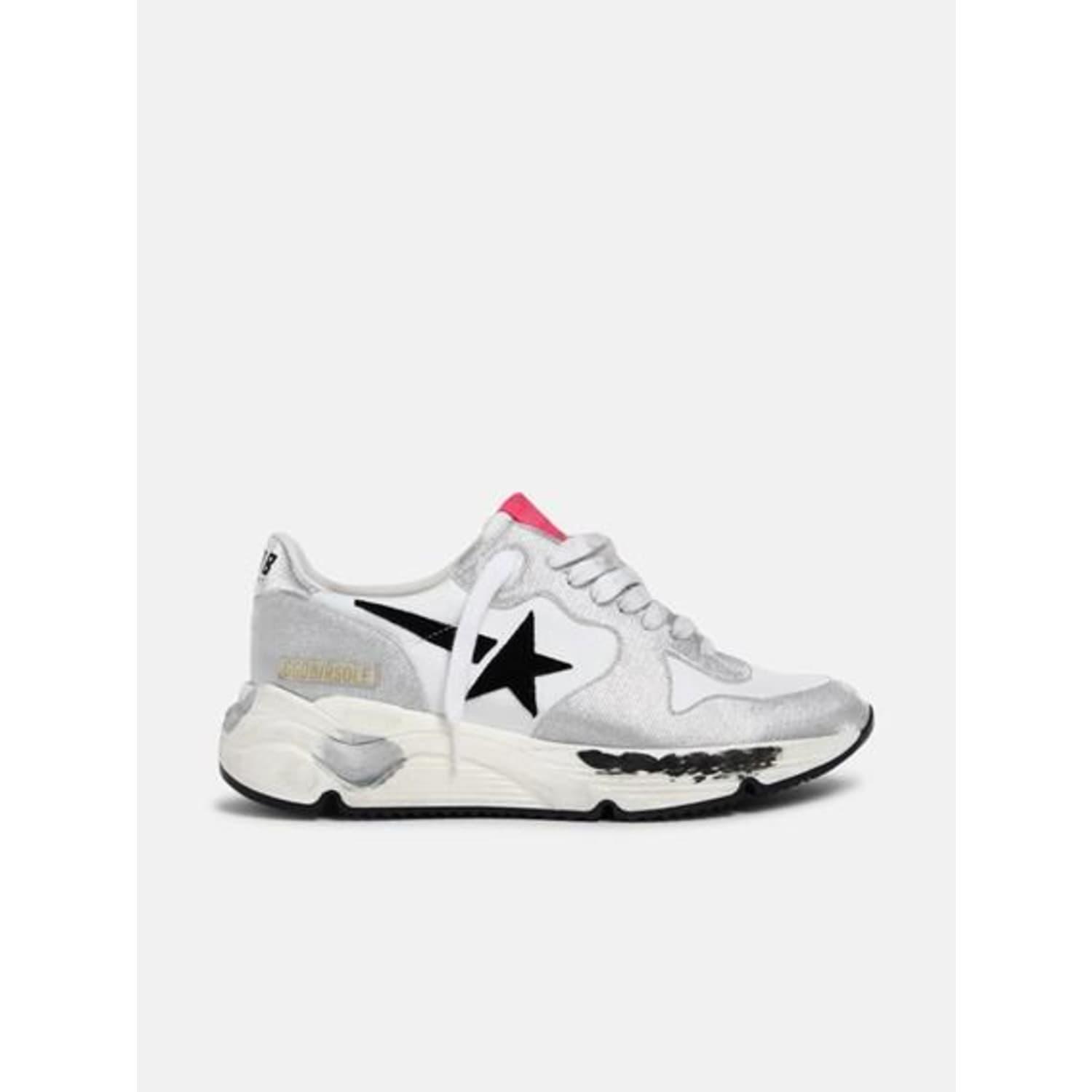 Golden Goose Running Sole Nylon Upper Checkered Glitter Toe And Spur Suede  Star Sneakers in White for Men | Lyst