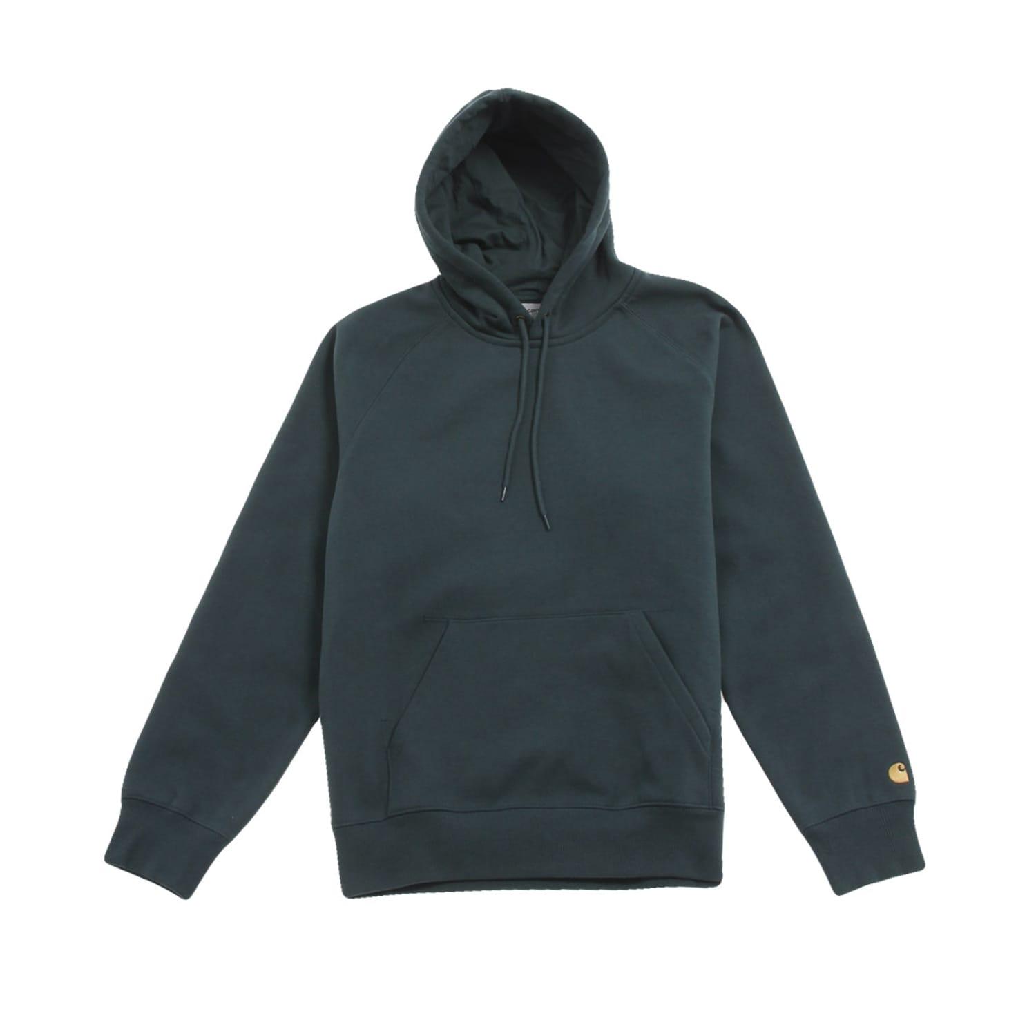 Carhartt - Hooded Chase Sweat - Juniper/gold - Small in Blue for Men | Lyst
