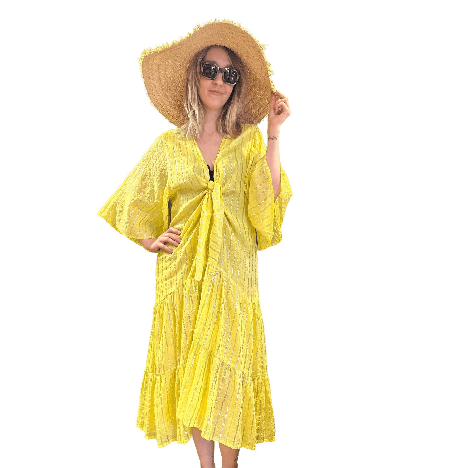 Sundress Athene Yellow & Silver Anika Dress | Lyst