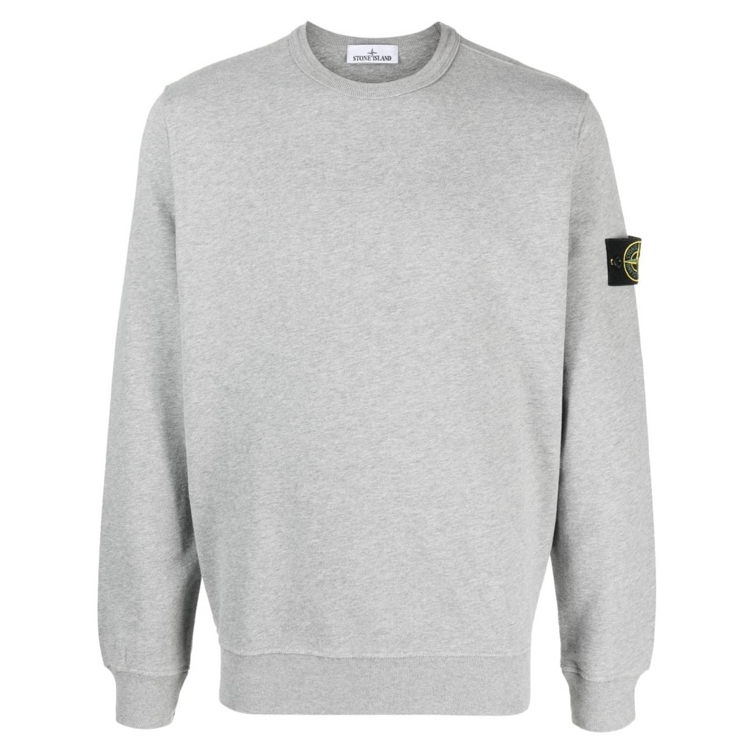 Stone Island 62420 Garment Dyed Crewneck Sweatshirt Dust Melange in Gray  for Men | Lyst