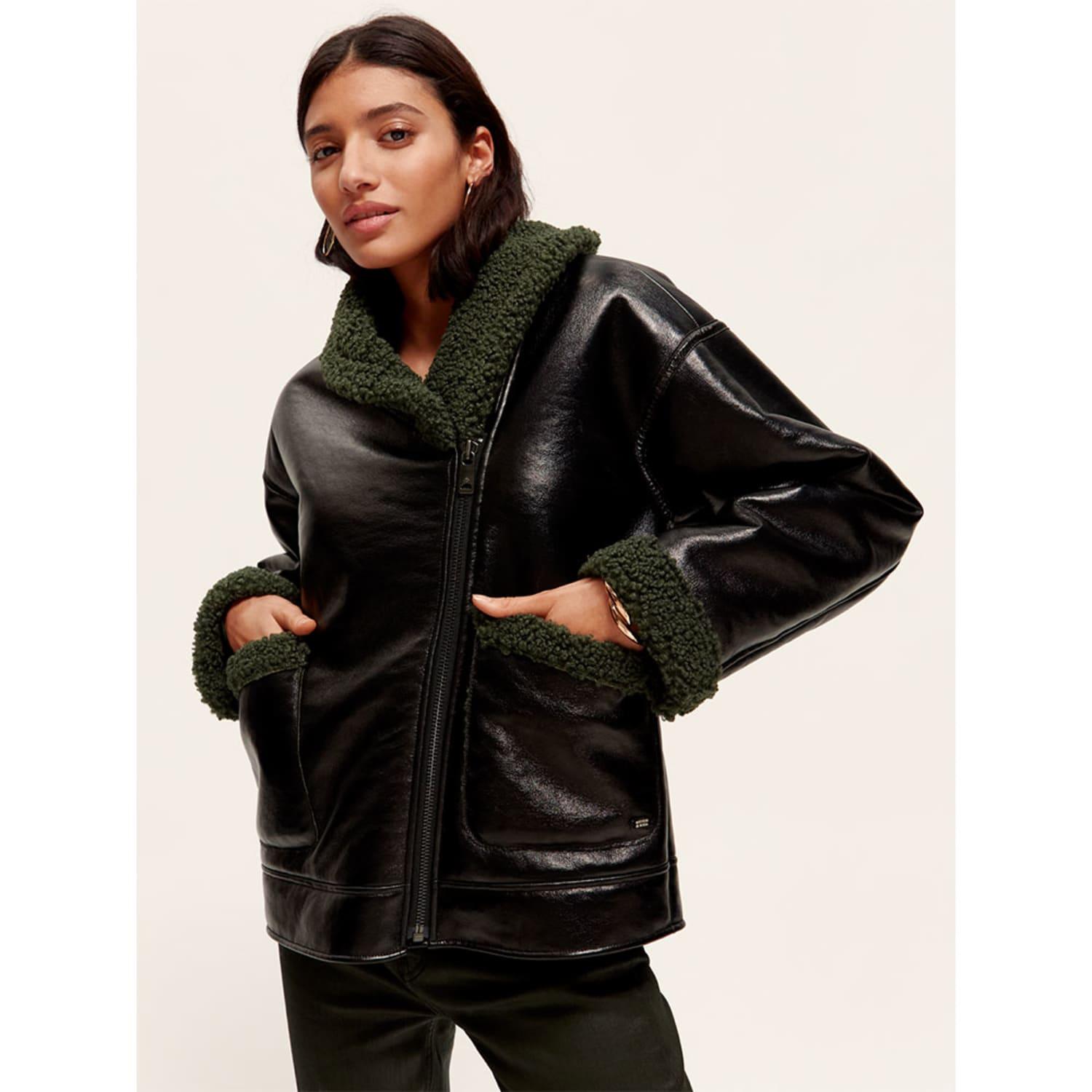 Scotch Soda Faux Leather Jacket in Black Lyst
