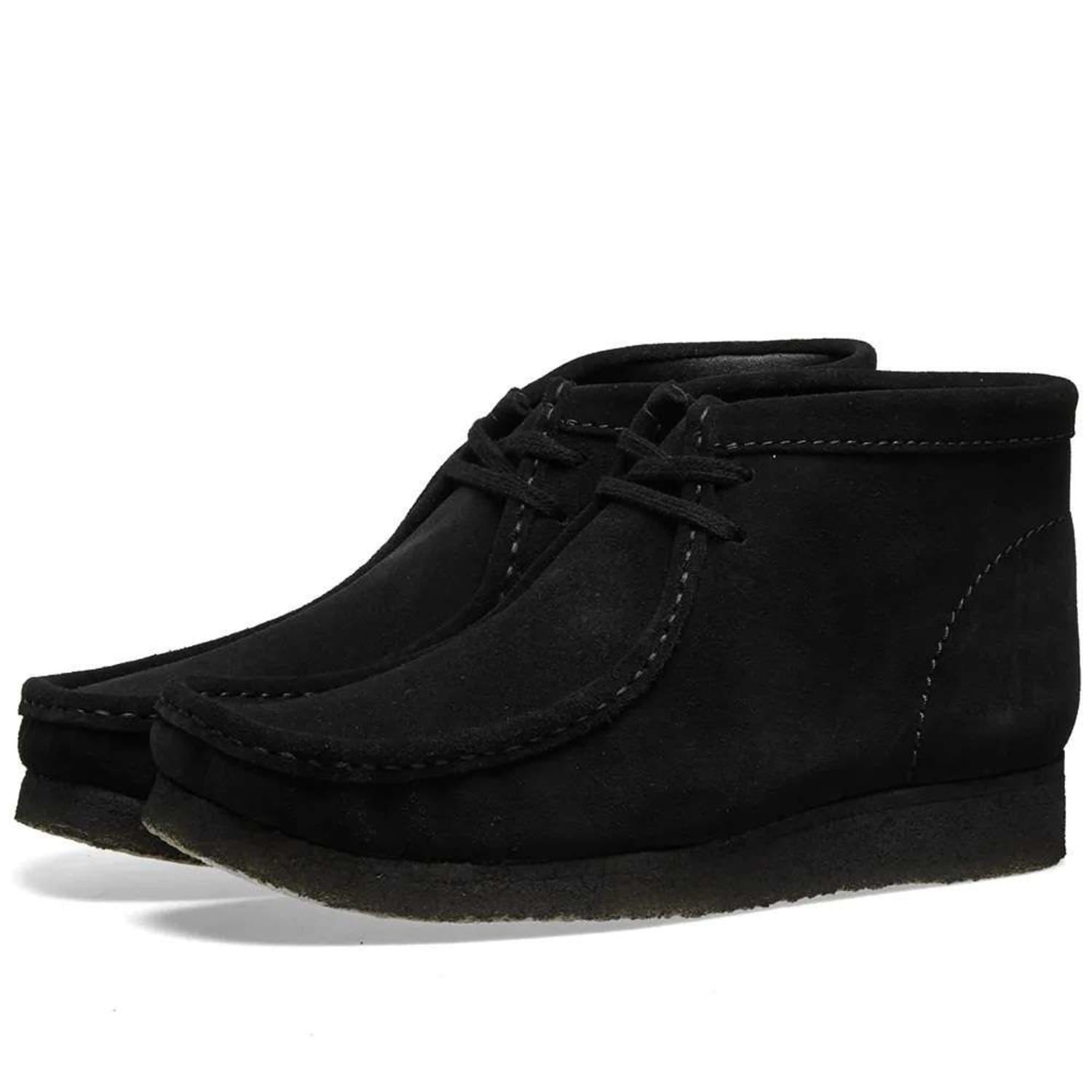 Clarks Wallabee Boot Black Suede for 