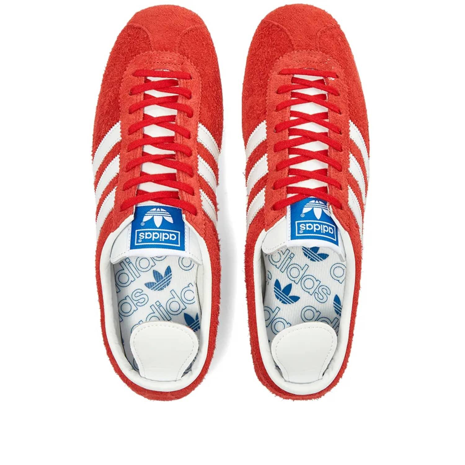 adidas Gazelle Vintage Shoes Scarlet Cloud White Gold Metallic in Scarlet,  White & Gold (Red) for Men | Lyst