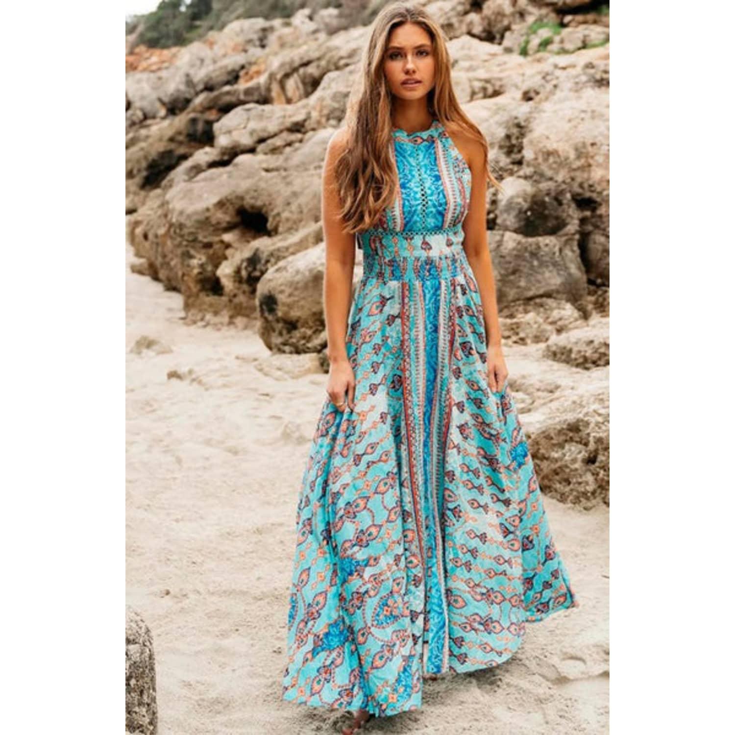 Jaase Venus Print Endless Summer Maxi Dress in Blue | Lyst