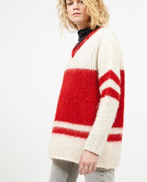 American Vintage Synthetic Red Stripe Mani Narapo Knit Sweater - Lyst