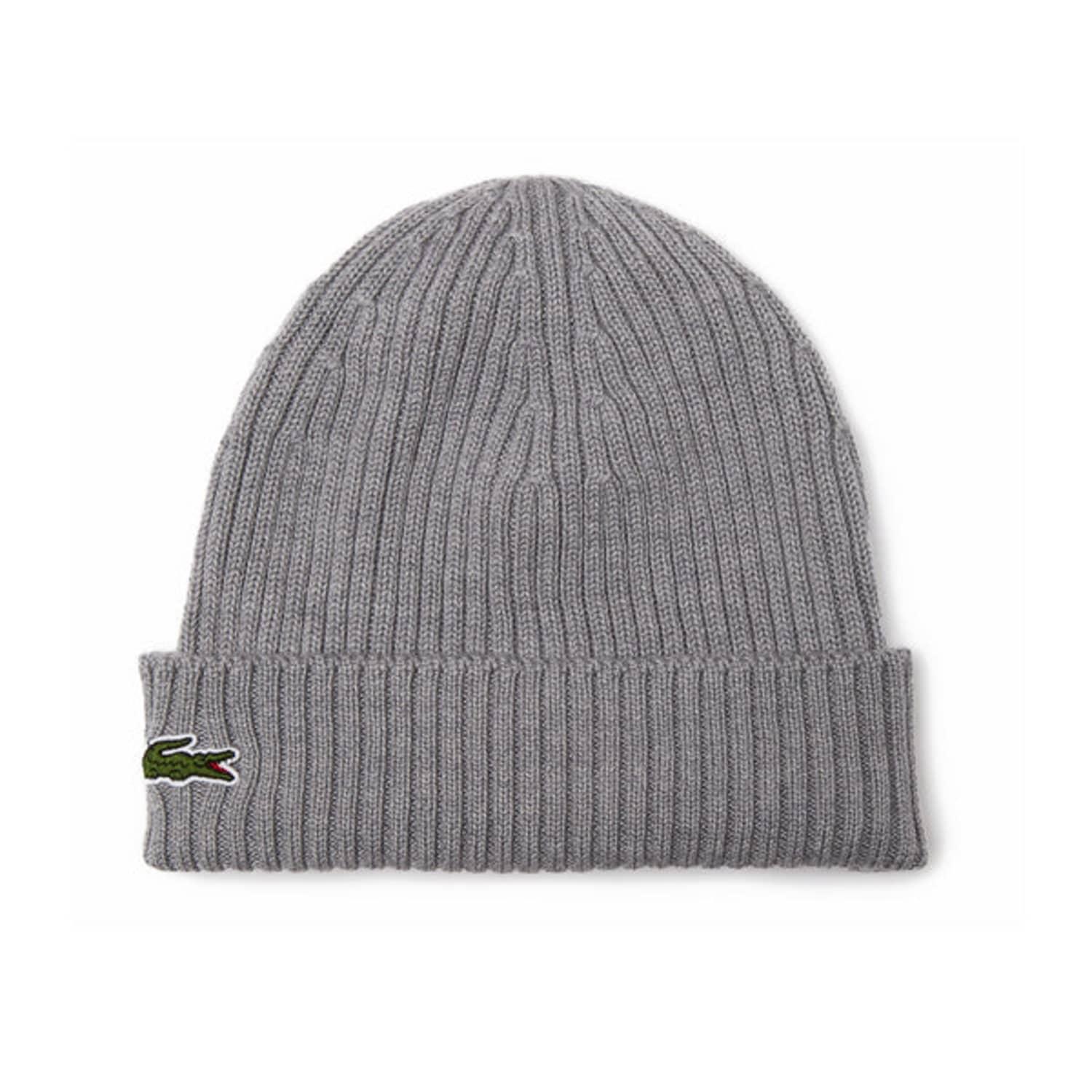 Lacoste Rb0001 Knitted Wool Beanie in Gray for Men | Lyst