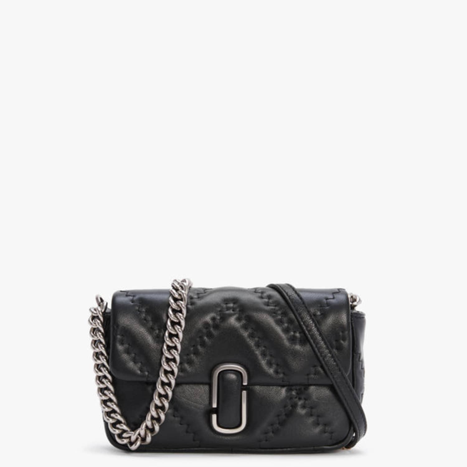 Marc Jacobs The Quilted Leather J Marc Shoulder Bag in Black | Lyst