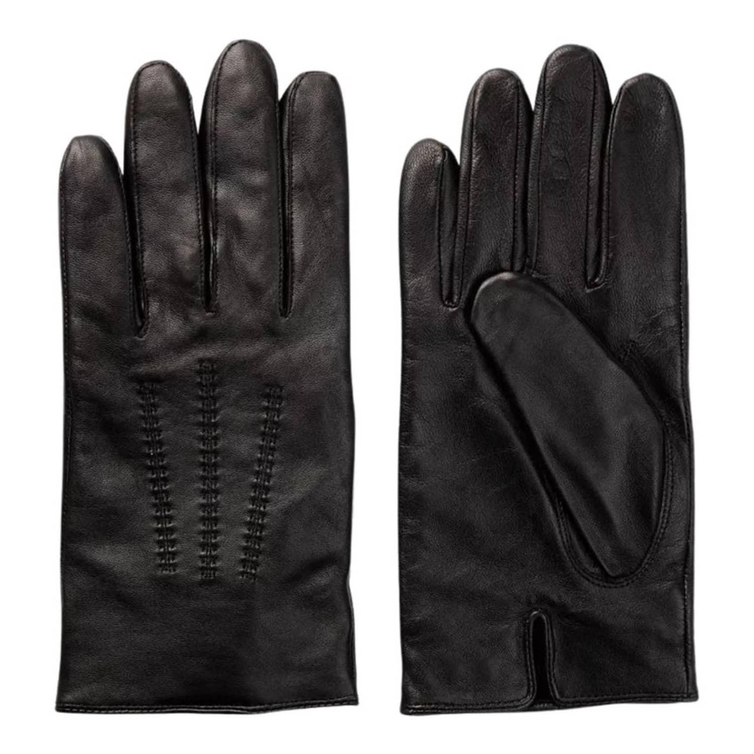 BOSS by HUGO BOSS Black Leather Hainz5 Gloves for Men | Lyst
