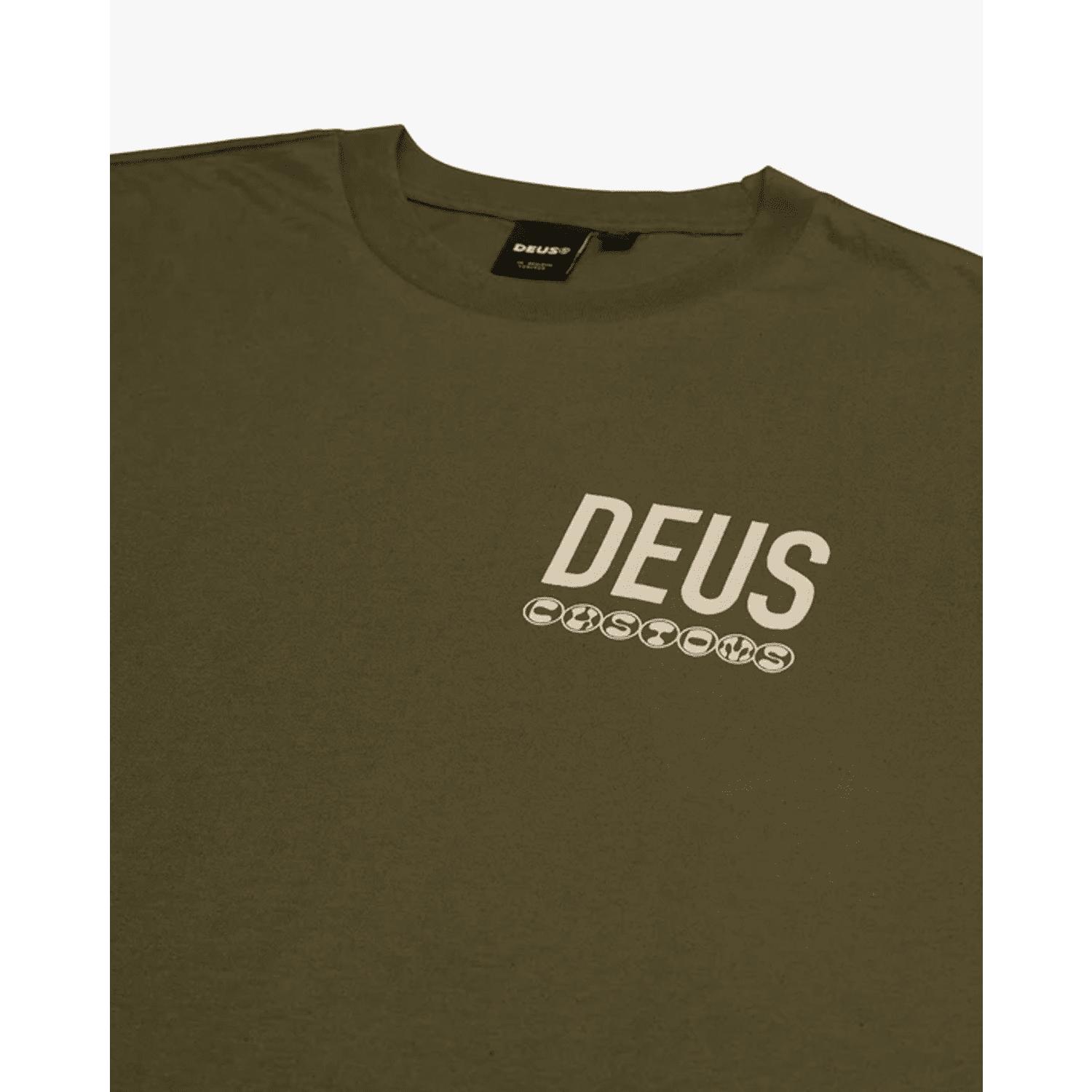 Deus Ex Machina Clover Inline Short Sleeved T Shirt in Green for