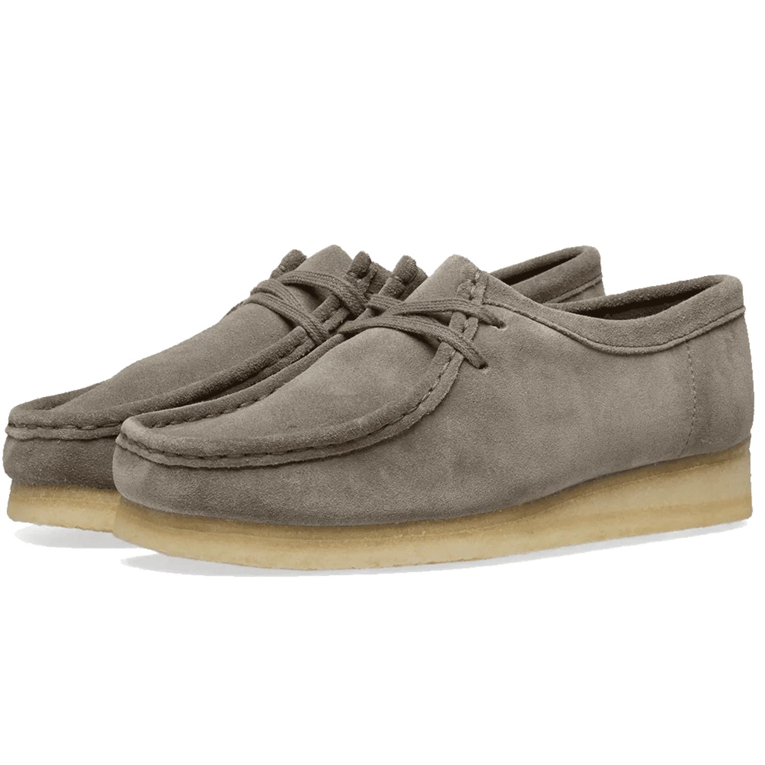 grey clarks wallabees