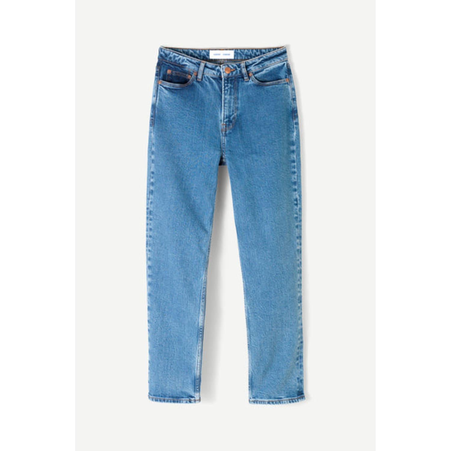 Samsøe & Samsøe Light Ozone Marianne Marble Jeans in Blue Lyst