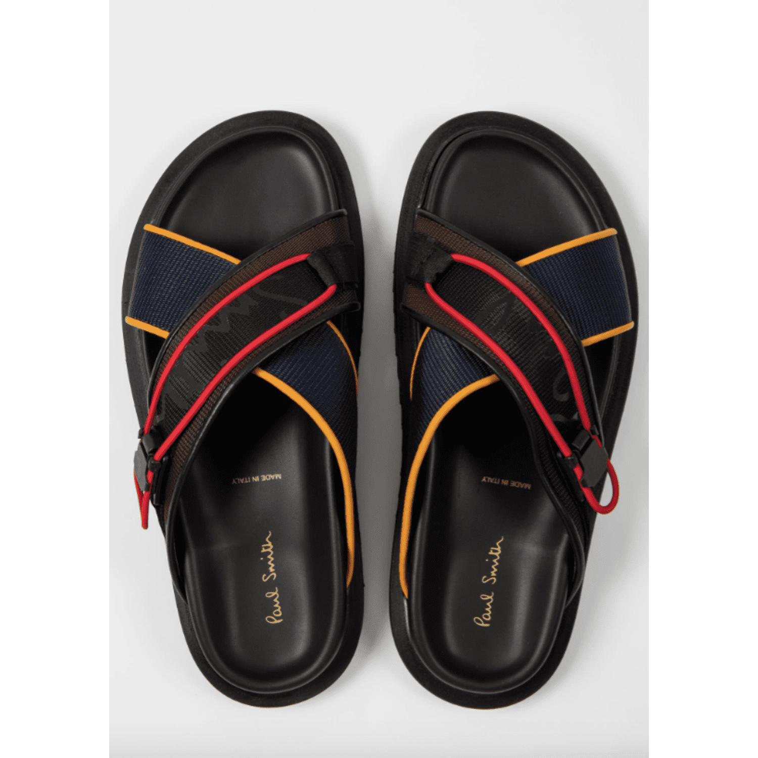 Paul Smith Dark Brown Vamori Sandals in Black for Men | Lyst