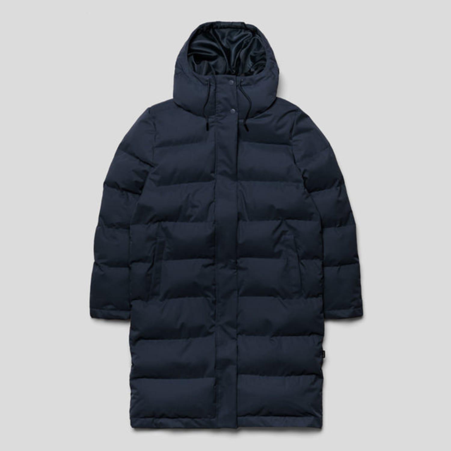 SELFHOOD Navy Blue Hooded Puffer Jacket | Lyst