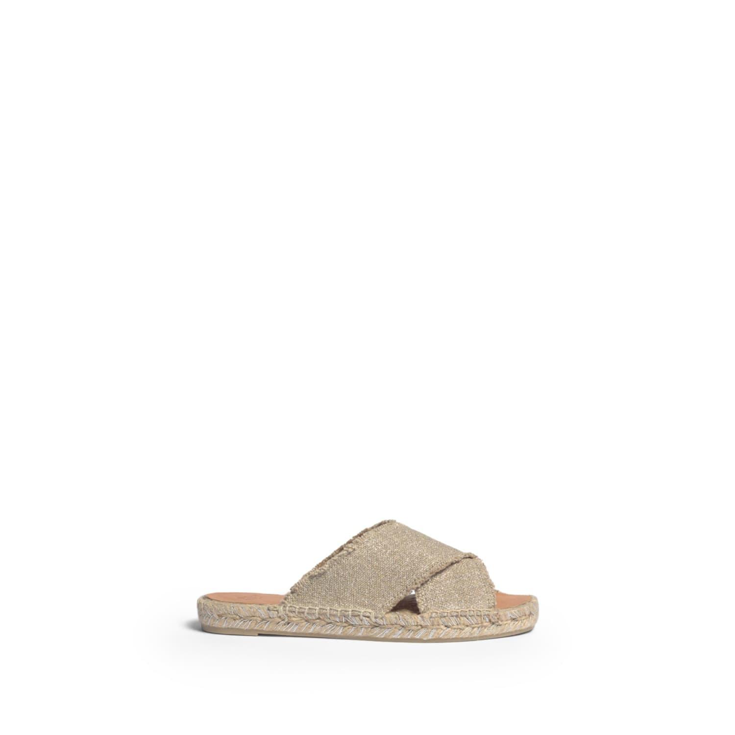 Castañer Palmera Flat Espadrille In Gold in Natural | Lyst