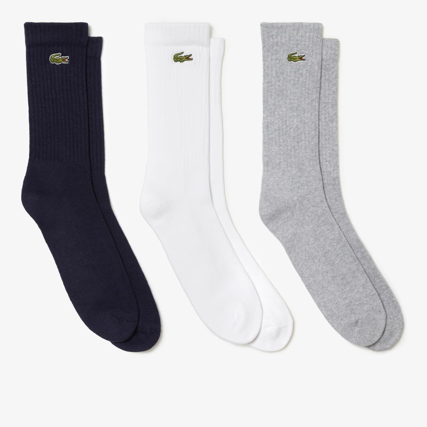 Lacoste Pack Of Three Pairs Of Sport Men's Socks Of High Cut Unisex in Blue  | Lyst