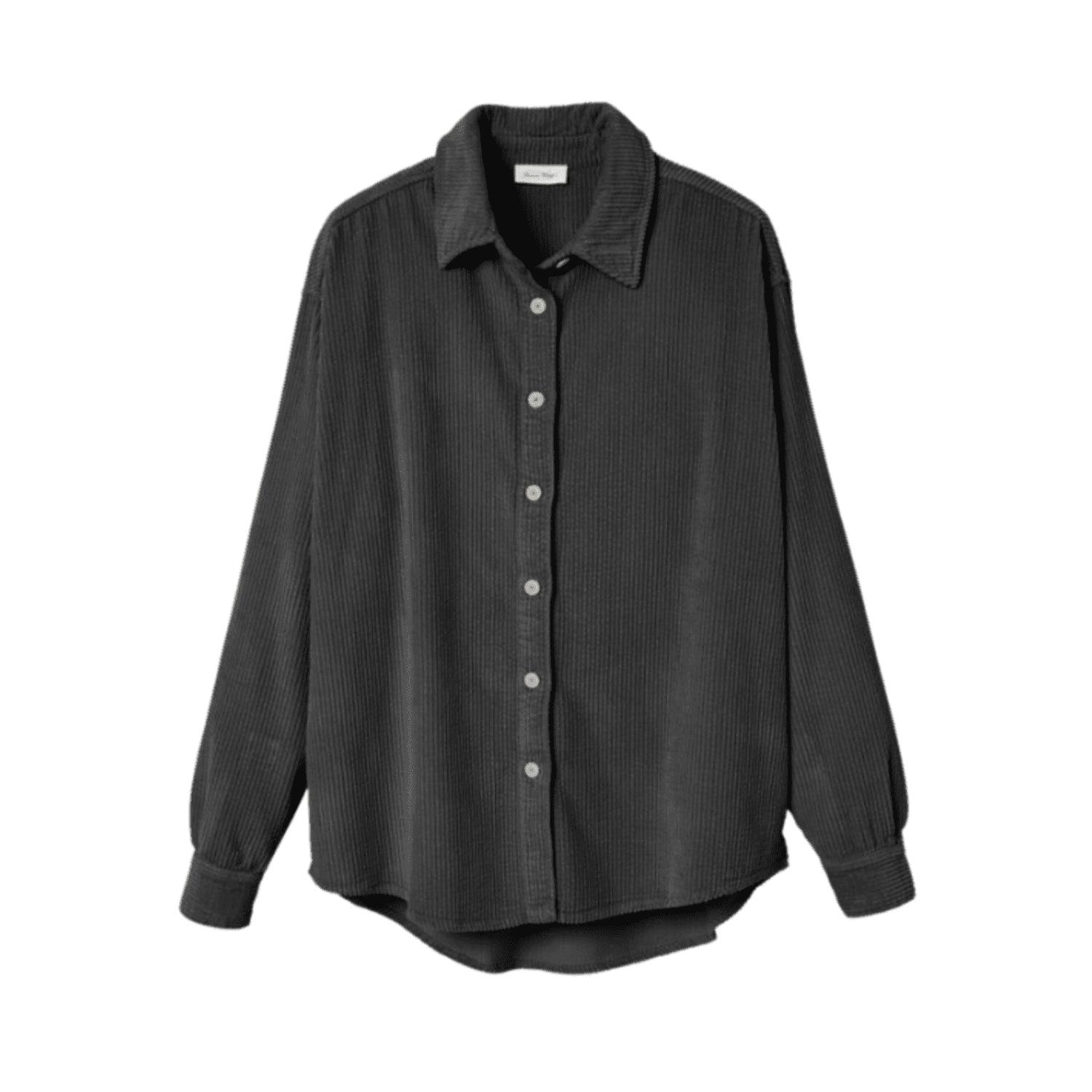 American Vintage Padow Corduroy Shirt Zinc in Black for Men | Lyst UK