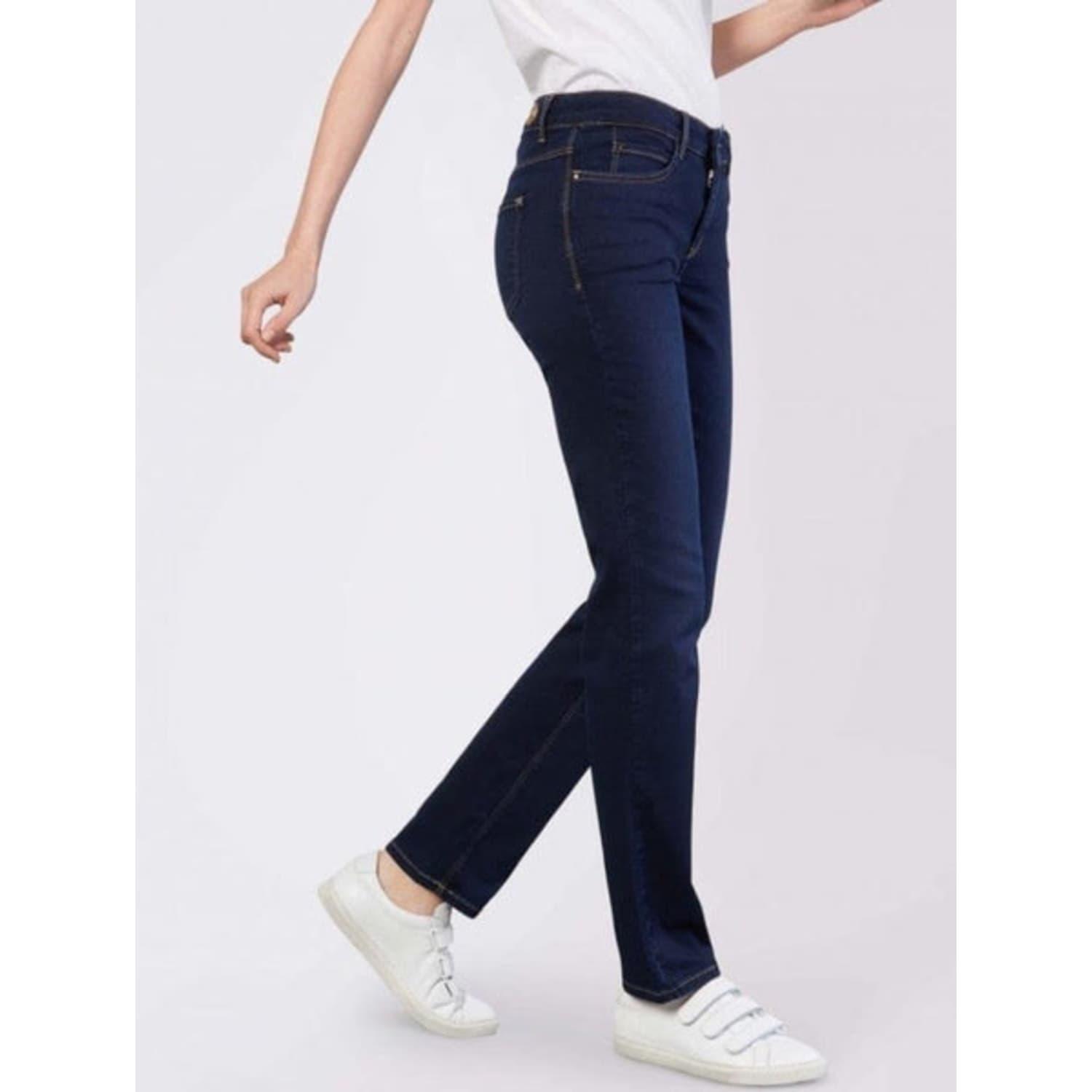 Mac Jeans Dark Washed Dream Straight Jeans in Blue | Lyst