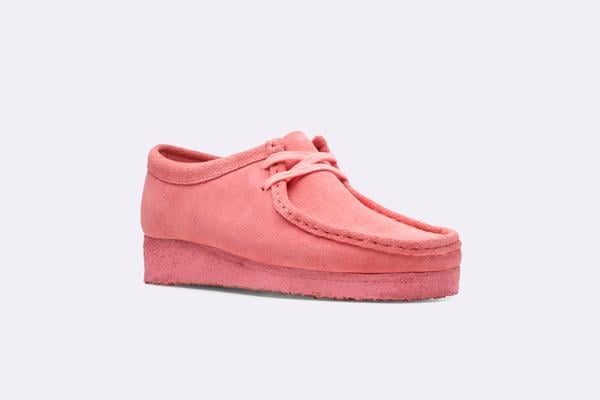 Clarks Wallabee Wmns Bright Pink Shoes | Lyst