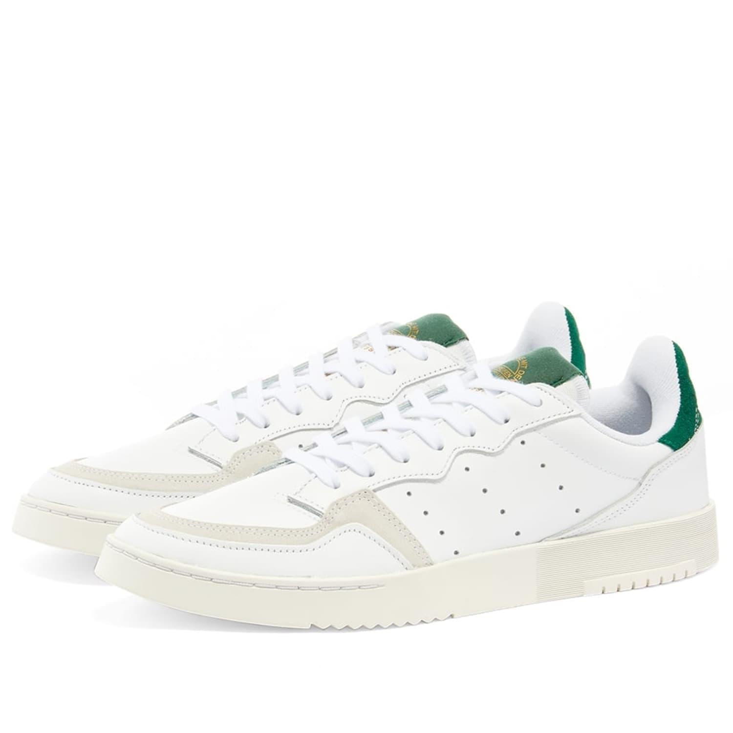 camisa navegación tallarines adidas White And Collegiate Green Supercourt Shoes for Men | Lyst