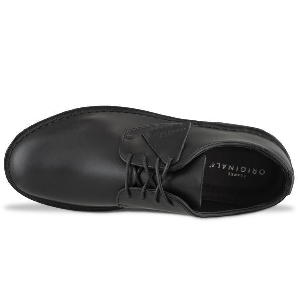 clarks desert london black polished
