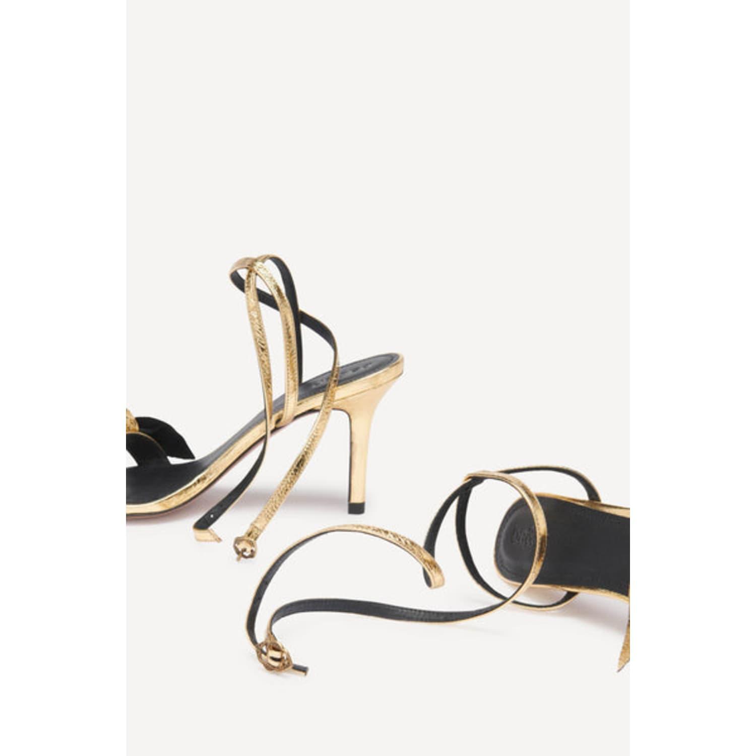 Ba&sh Mcarmine Sandals Gold in White | Lyst