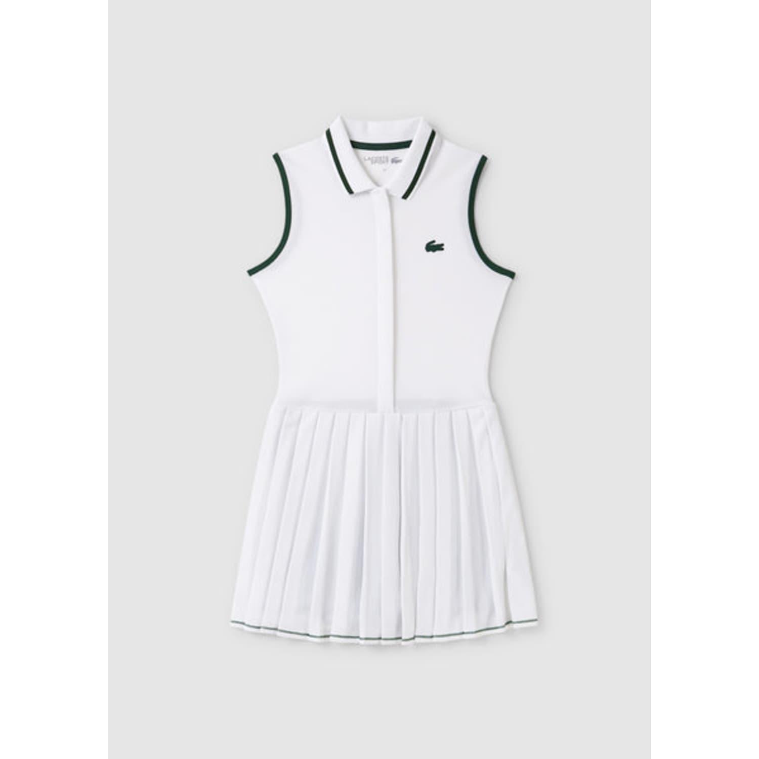 Lacoste Sport Pleated Tennis Dress With Built In Shorts in White | Lyst