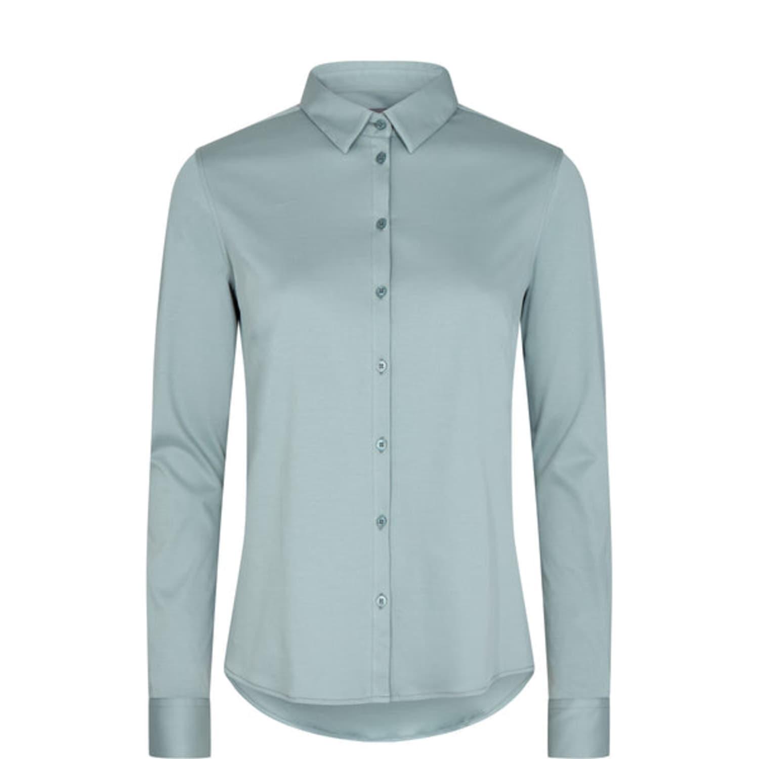 Mos Mosh Tina Jersey Shirt Lead in Blue | Lyst