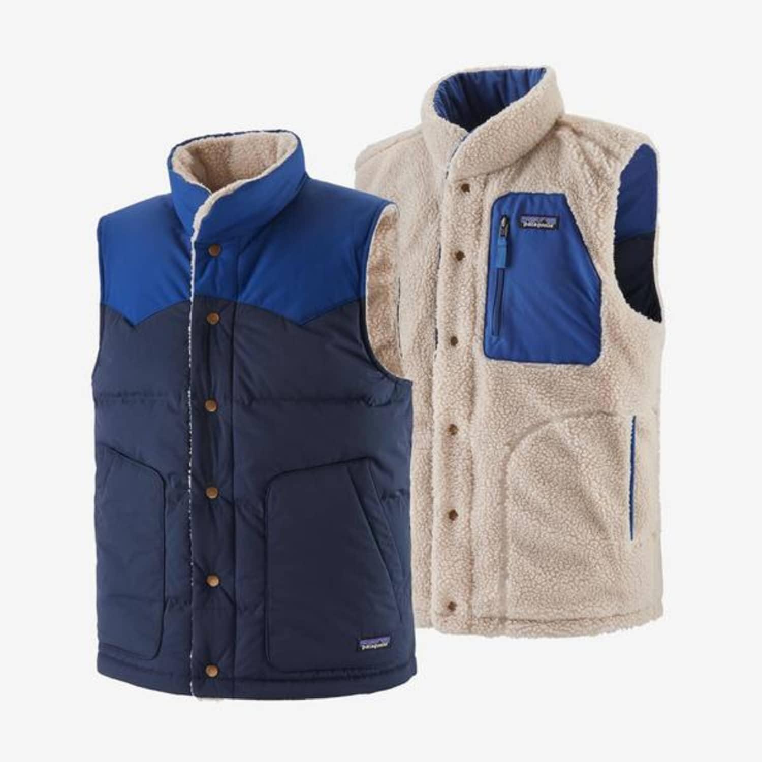 navy blue down vest