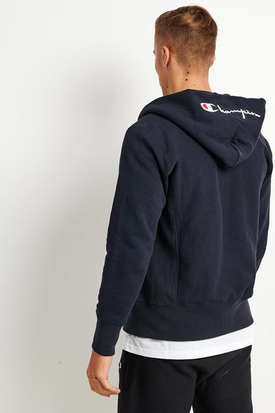 reverse weave script hoodie