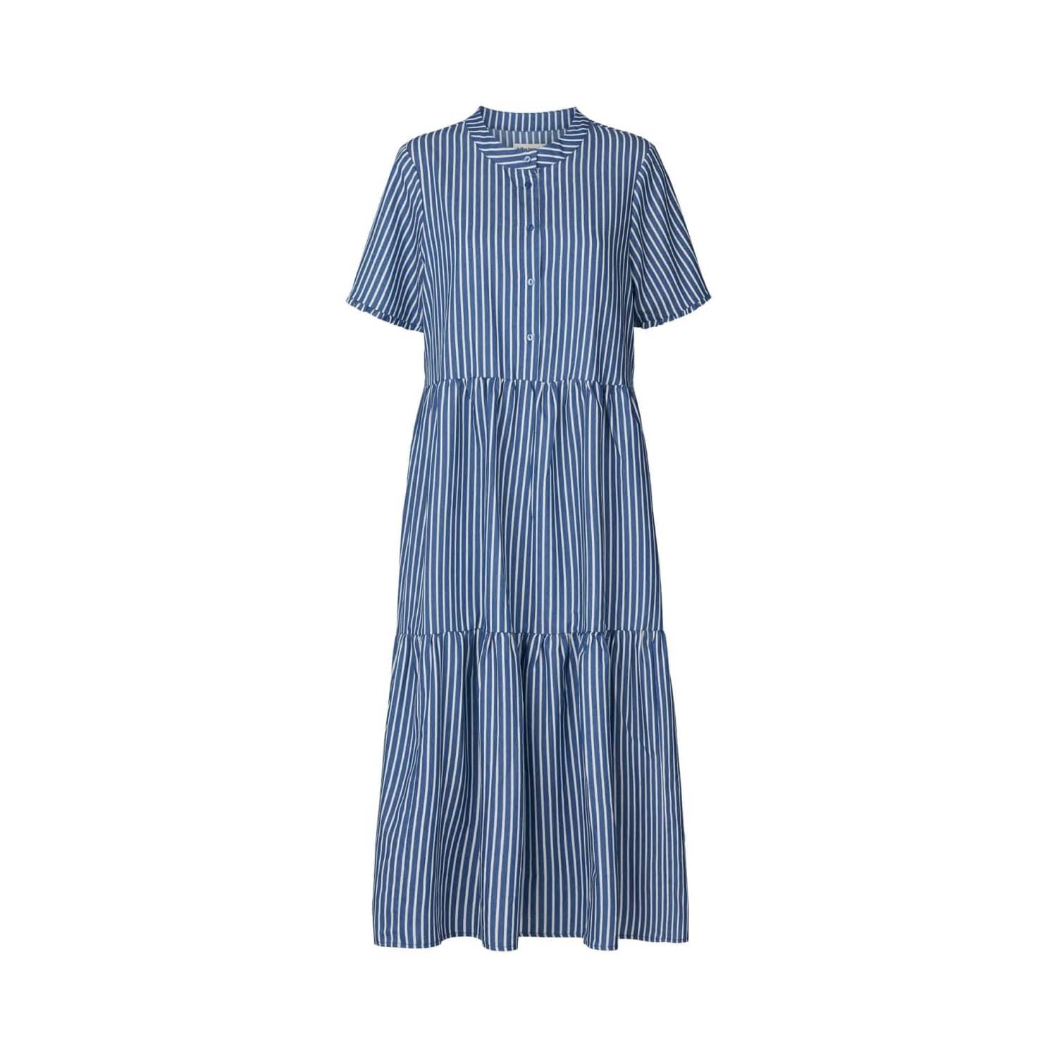 Lolly's Laundry White Blue Stripe Fie Dress | Lyst