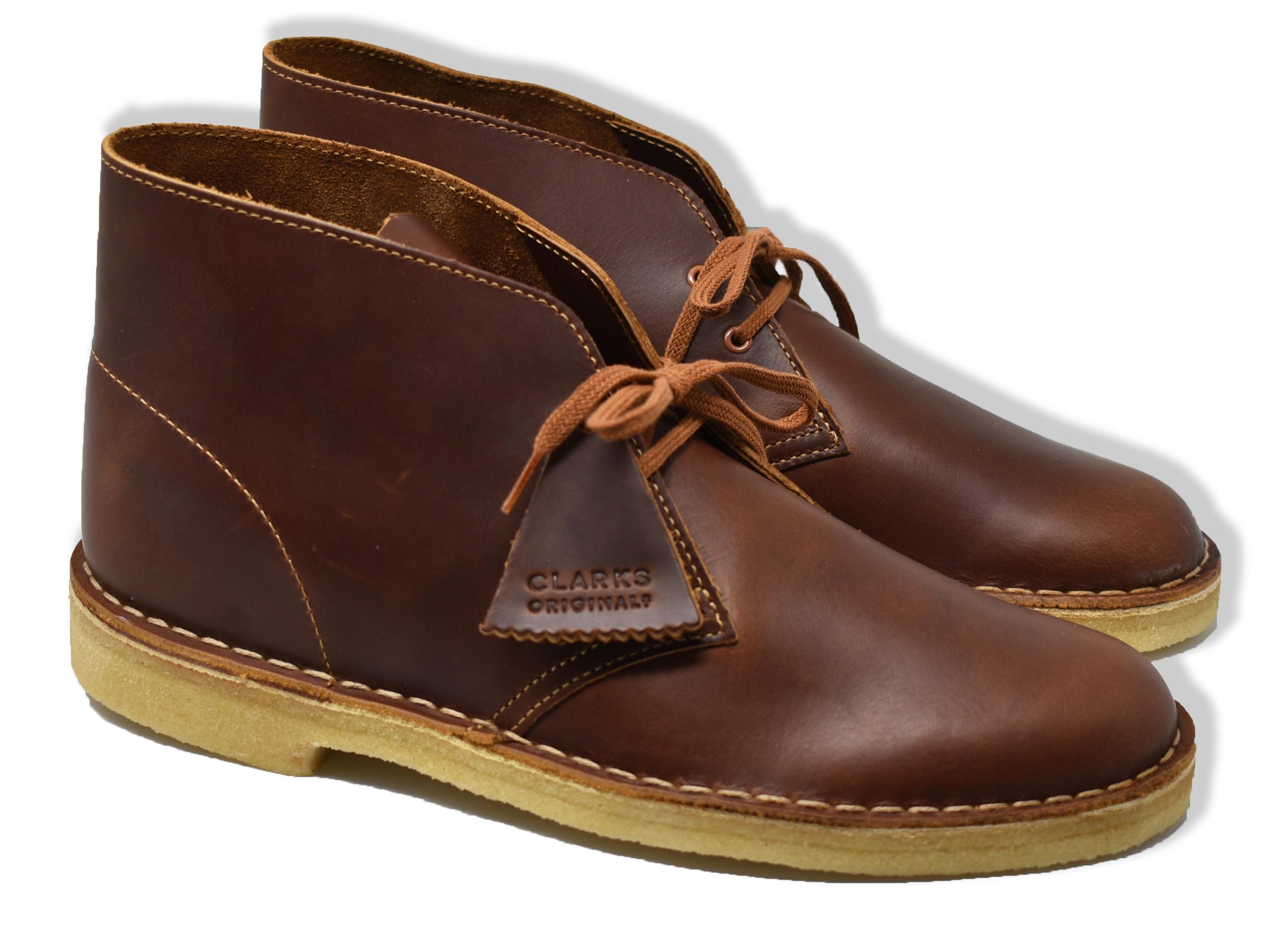 clarks desert boots tan leather