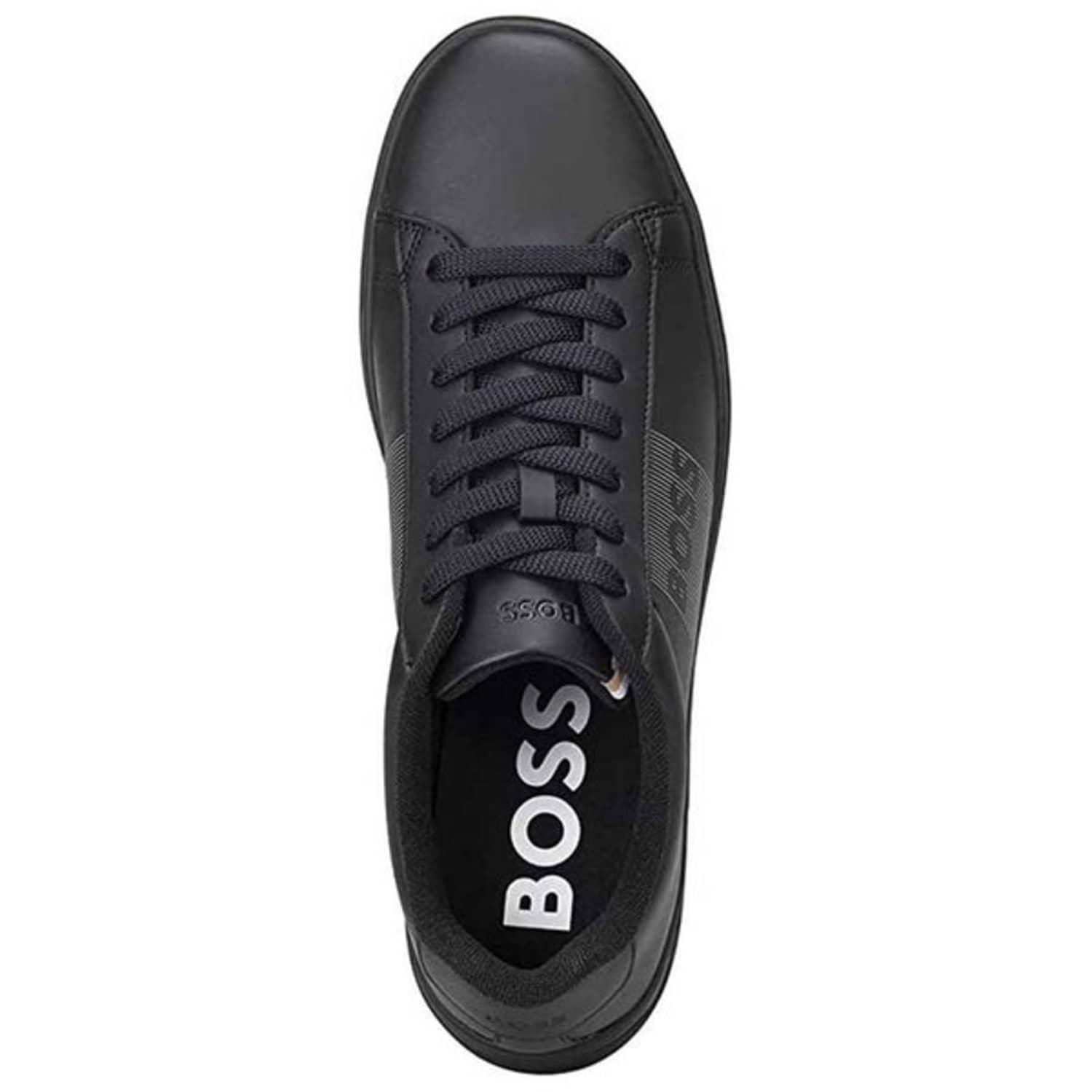 BOSS - Low-top trainers in leather and suede