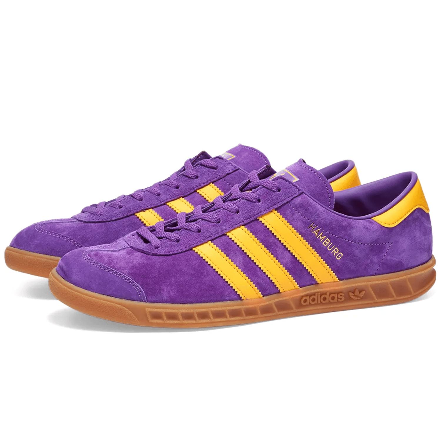 adidas Hamburg Sneakers Purple & Gold for Men | Lyst