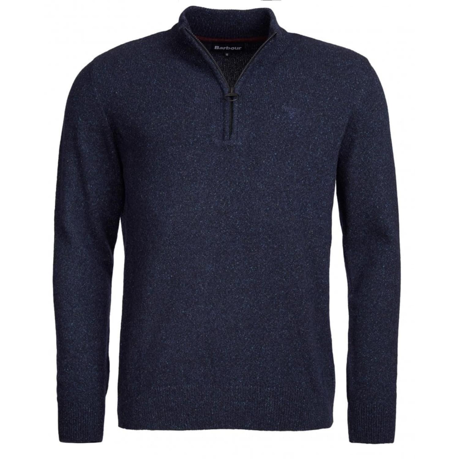 Barbour Tisbury Half Zip Sweater Blue Marl Mkn1187ny91 for Men | Lyst
