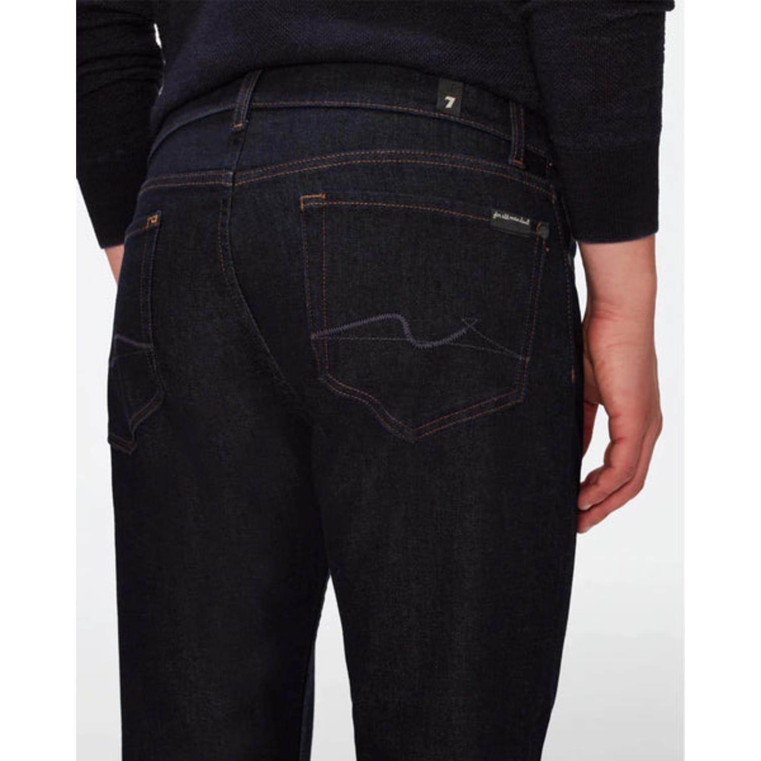 7 For All Mankind Slimmy Luxe Performance Eco Super Rinse Dark Blue Jeans  Jsmsb800rb for Men | Lyst