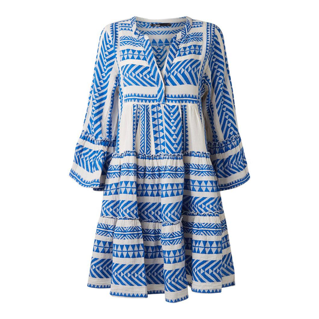Devotion Baumwolle Blaue Andacht Zakar Stickerei Kleid in Blau - Lyst