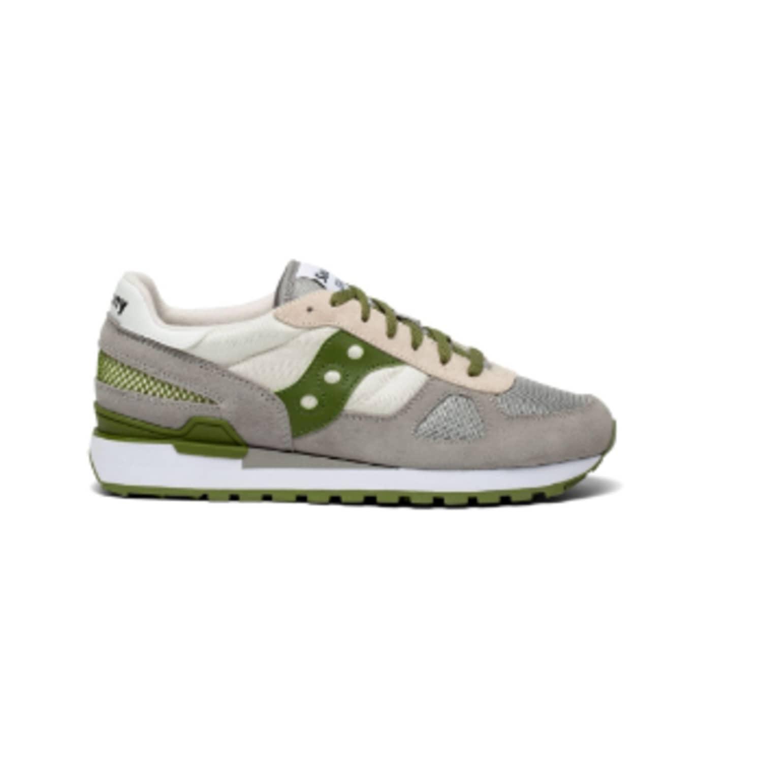 Saucony Light Grey And Green Original Shadow Shoes for Men | Lyst