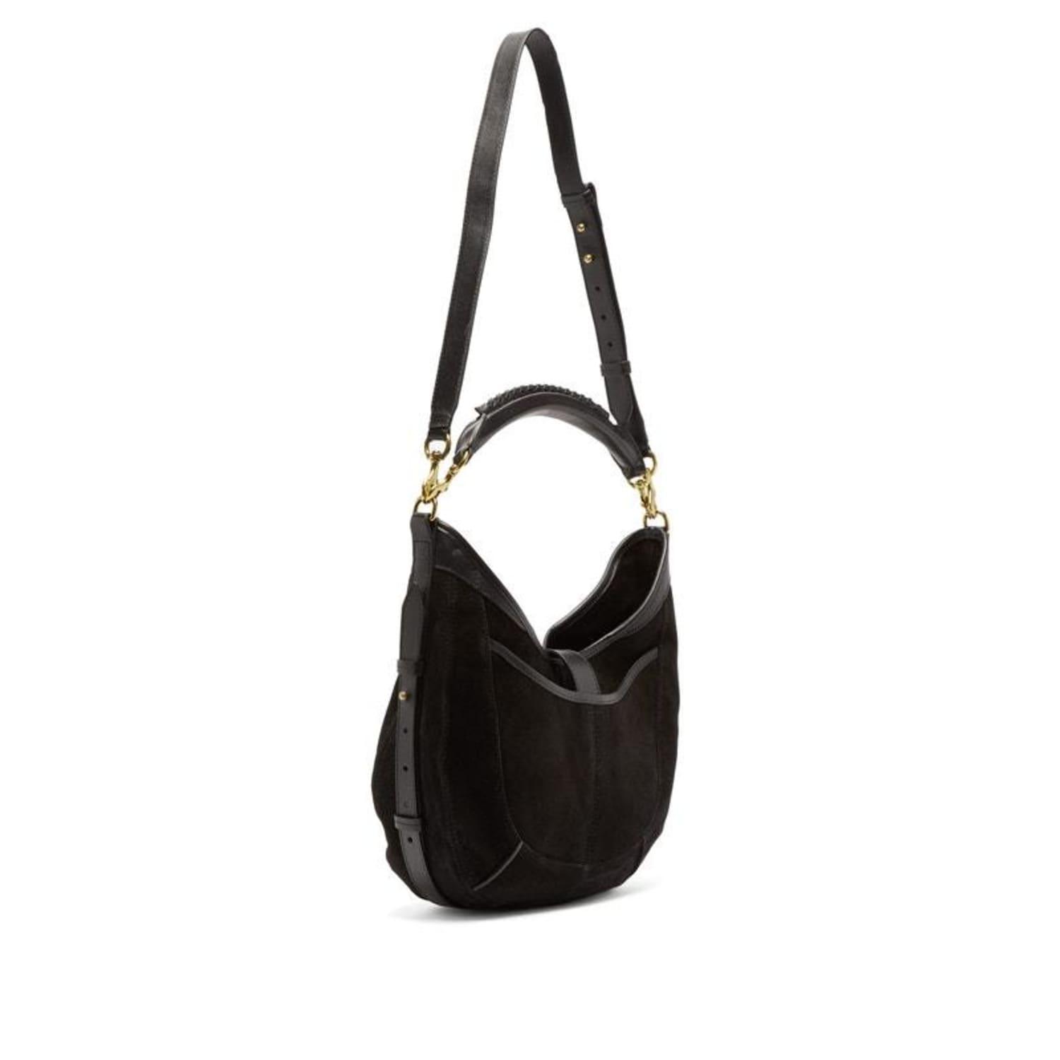 Isabel Marant Kaliko Small Suede Shoulder Bag in Black Lyst