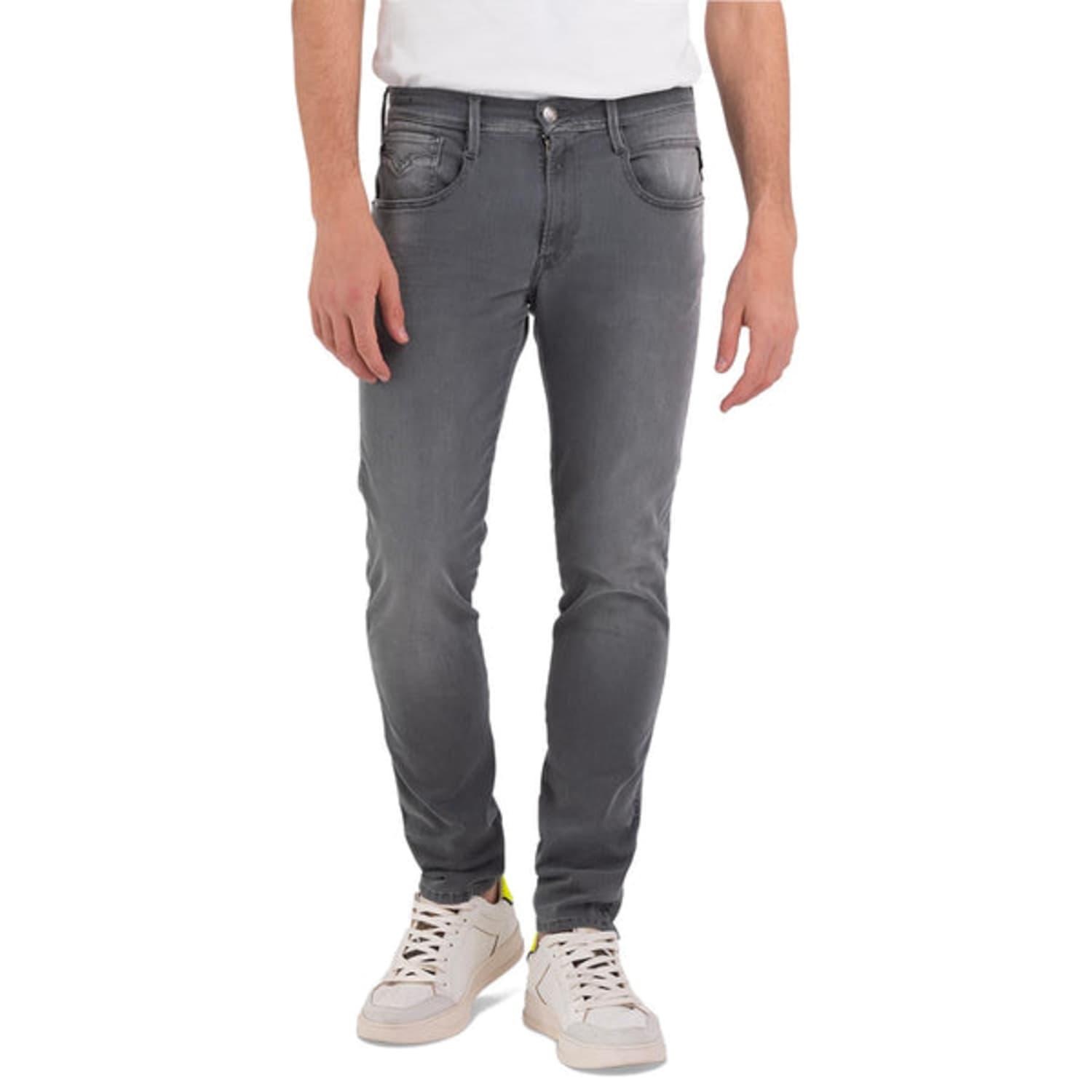 Replay Hyperflex Recycled 360 Anbass Slim Tapered Jeans in Gray for Men |  Lyst