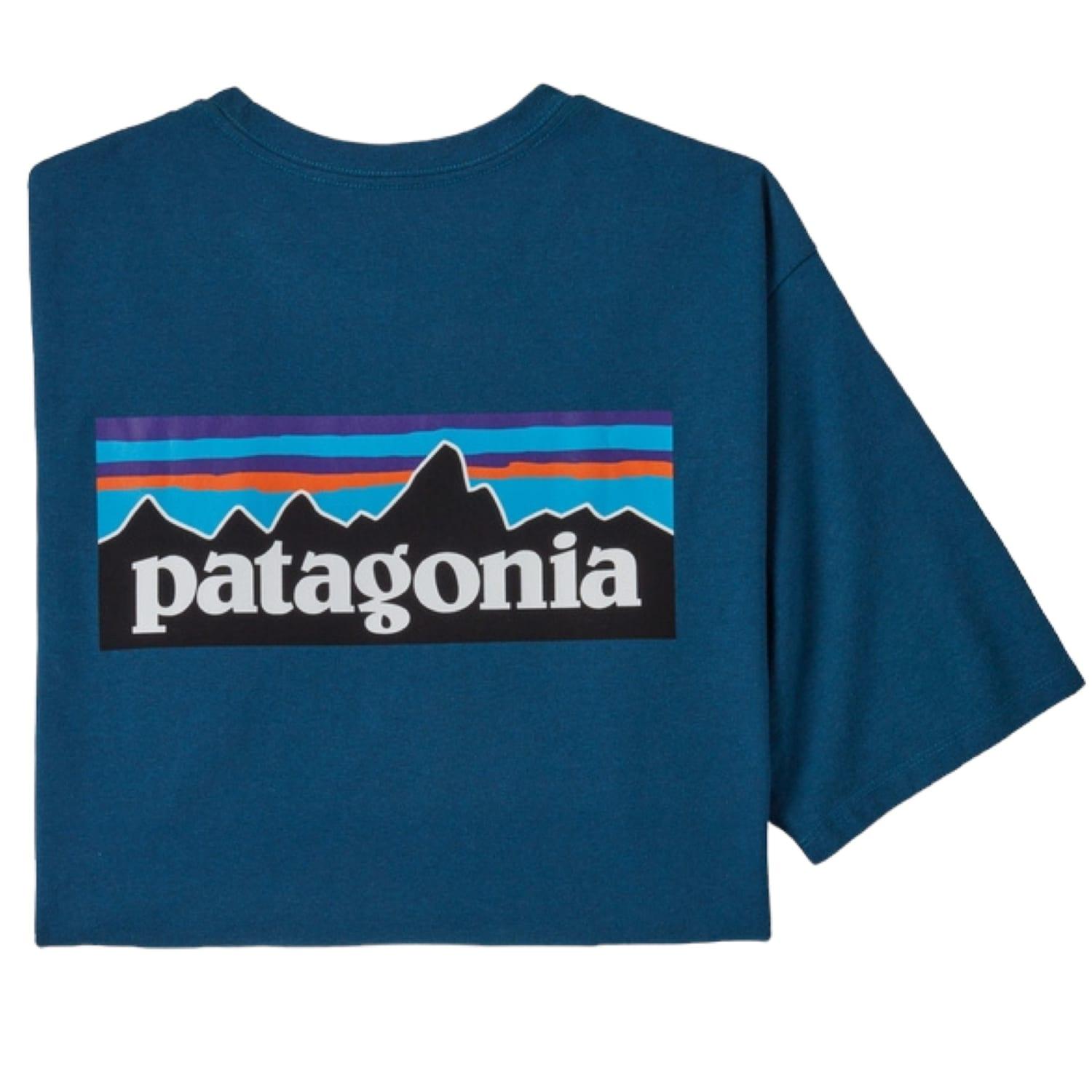 Patagonia T-shirt P-6 Logo Responsibili Uomo Wavy Blue for Men | Lyst