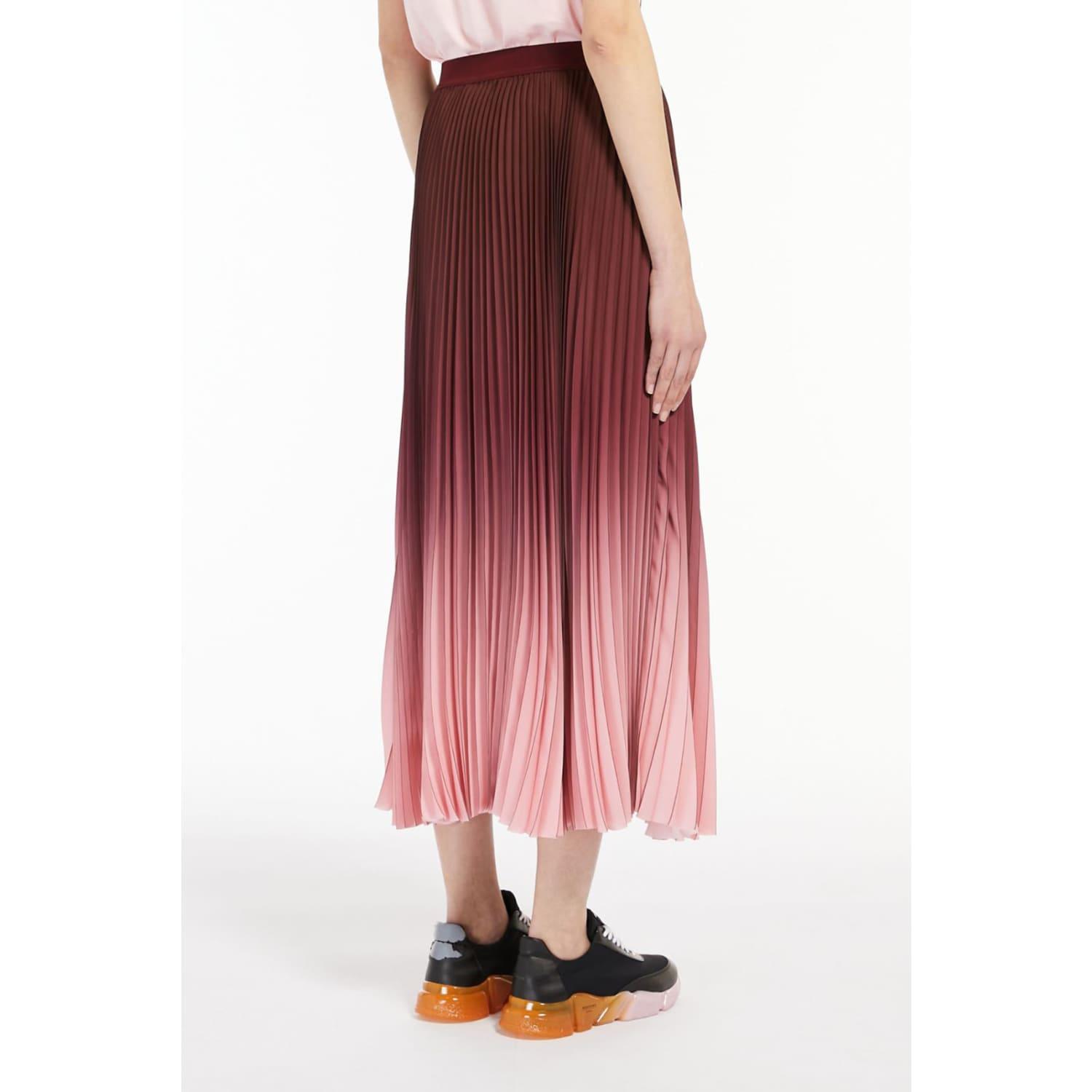 Weekend by Maxmara Synthetic Fulcro Pleated Georgette Skirt in Red | Lyst