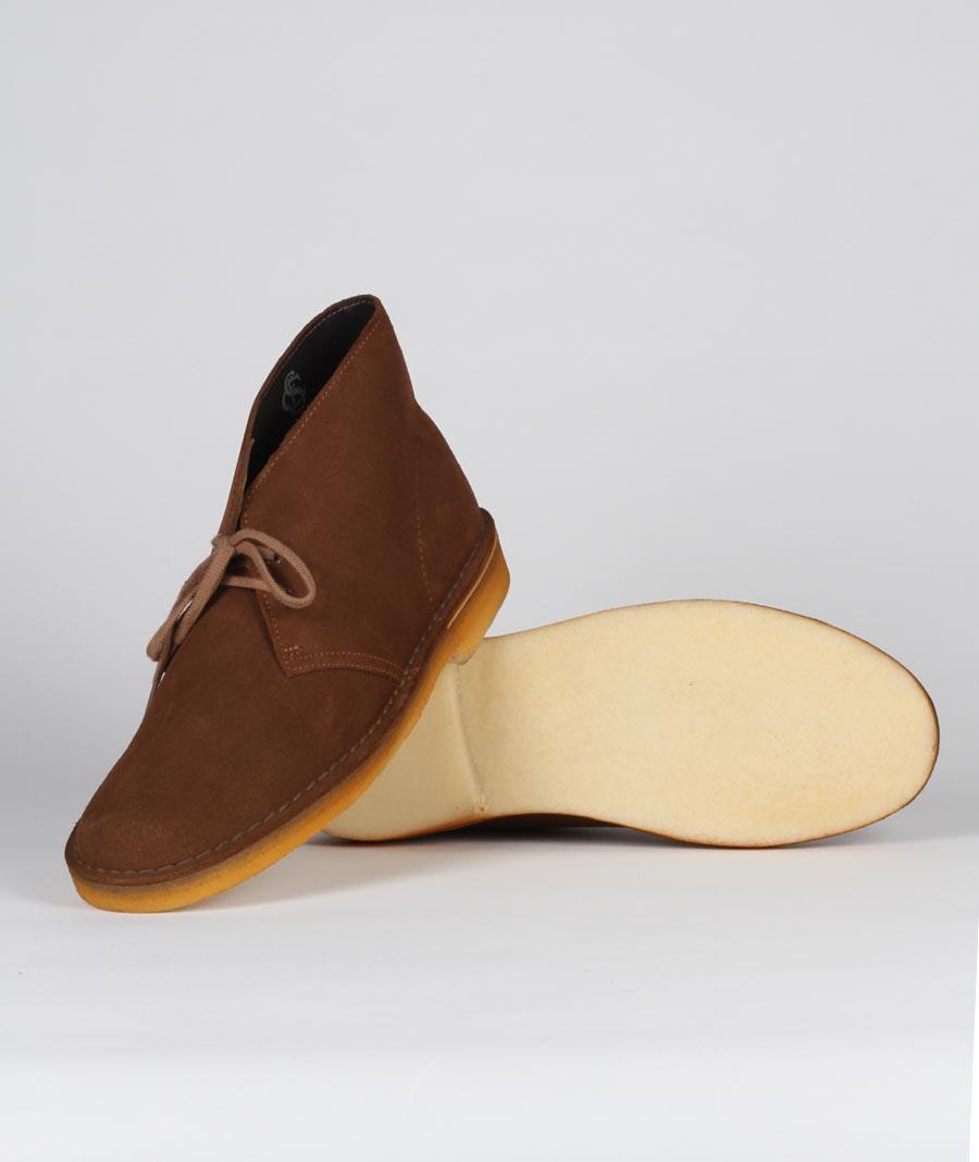 clarks desert boots cola suede