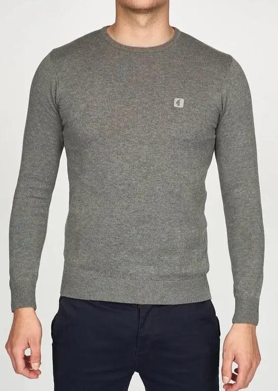 Gabicci Cole Knitted Crew Neck Jumper in Grey for Men Lyst UK
