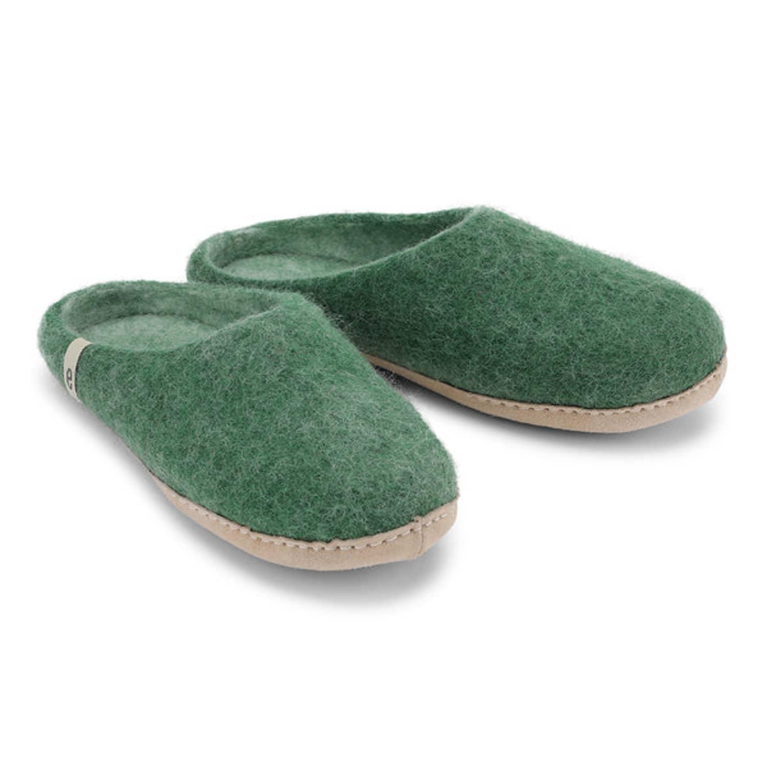 Egos Hand-made Green Felted Wool Slippers for Men | Lyst