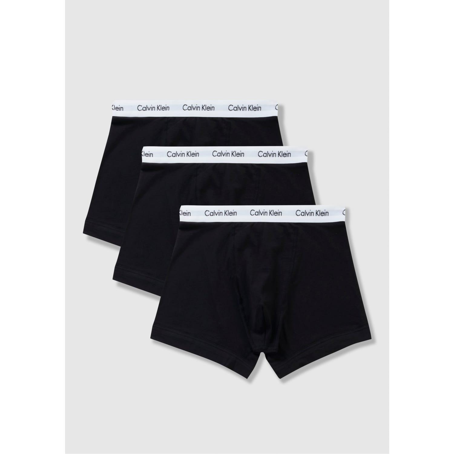 Calvin Klein S Underwear 3 Pack Logo Trunks in Black for Men | Lyst