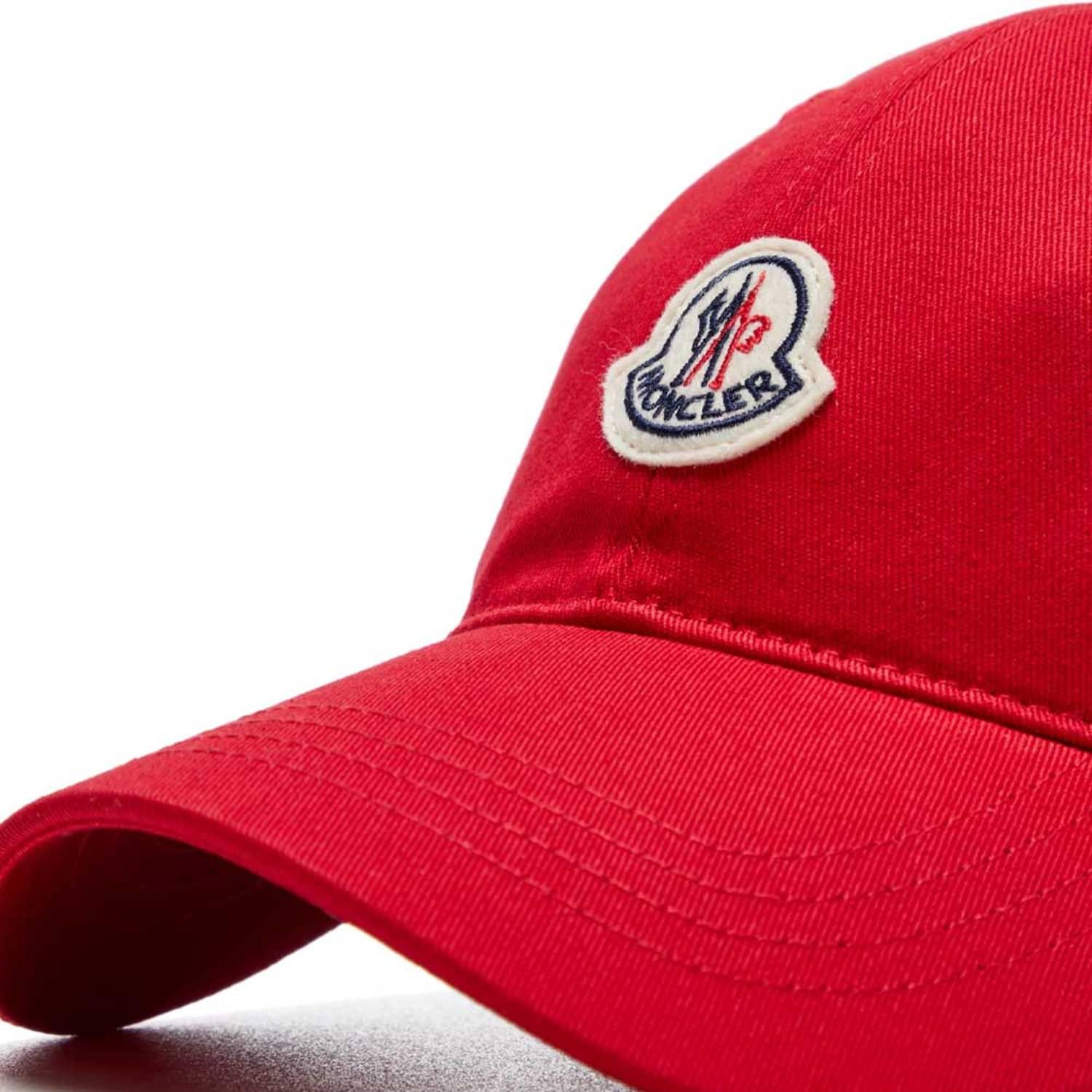Moncler Red Baseball Cap for Men | Lyst