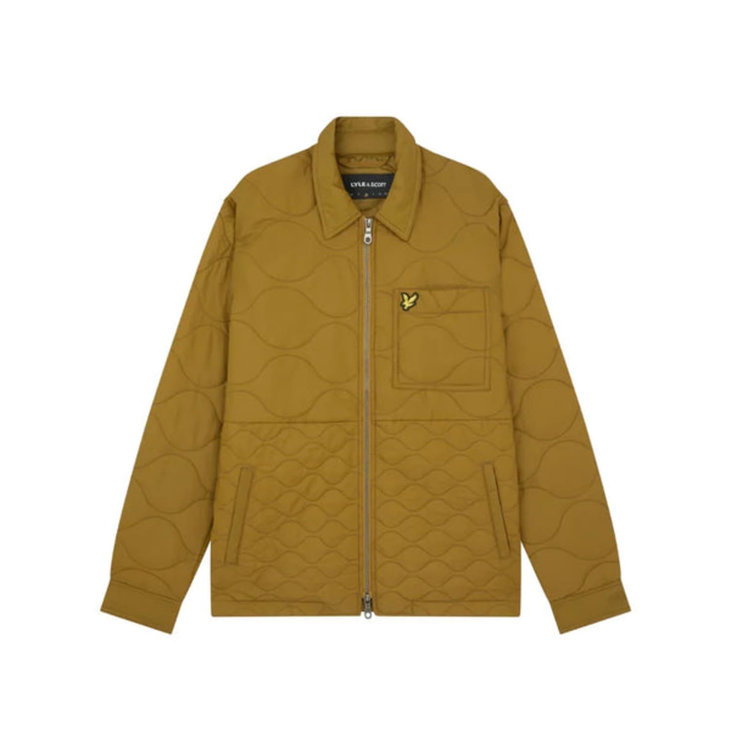 Lyle & Scott Lw1912v Quilted Overshirt in Green for Men | Lyst